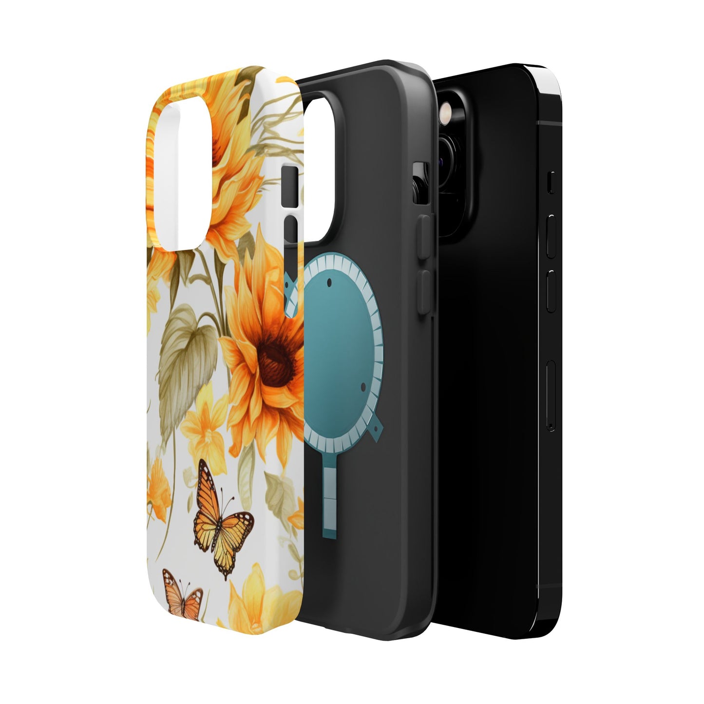Sunflower & Butterfly Bliss - MagSafe iPhone Series Case