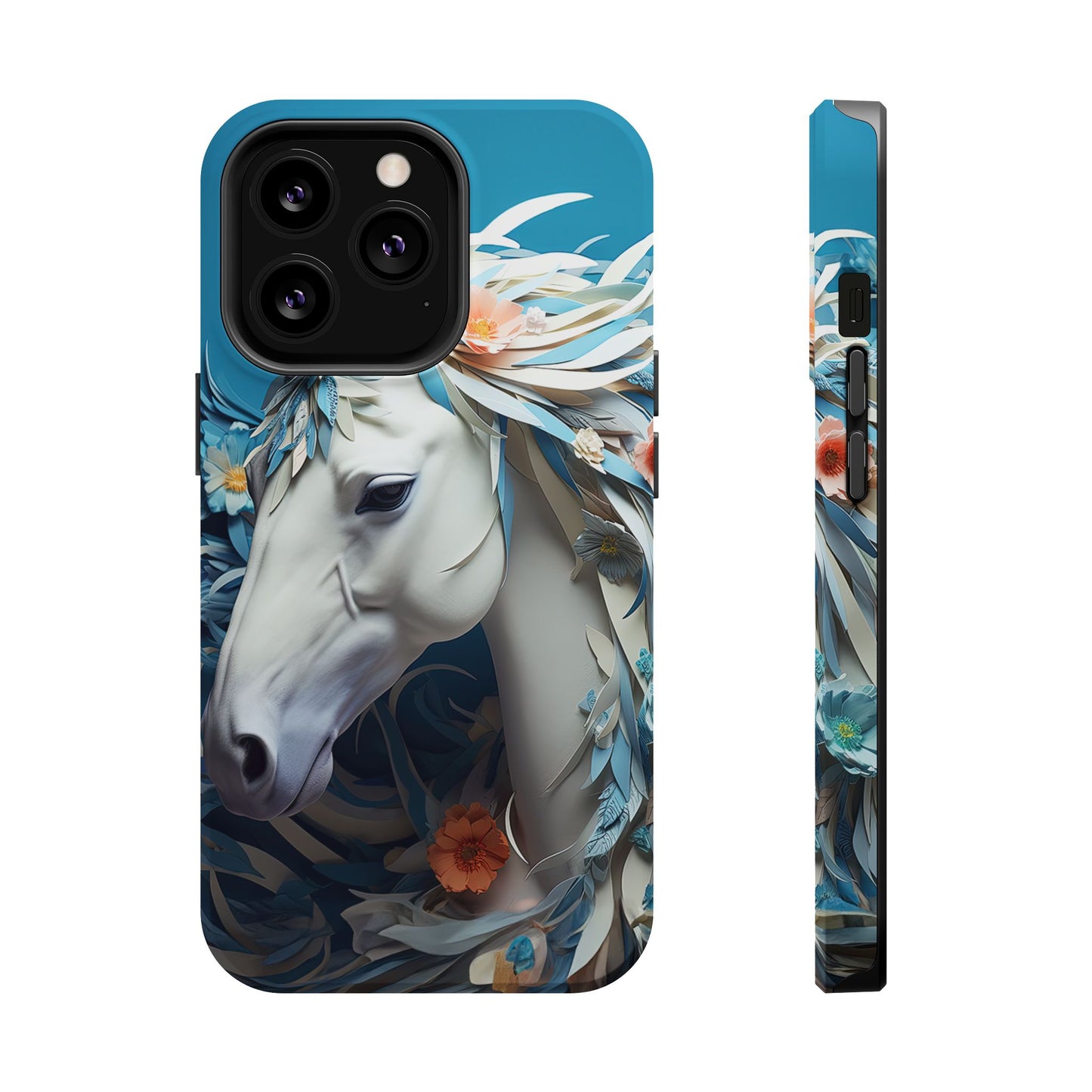 Floral Horse MagSafe iPhone Case