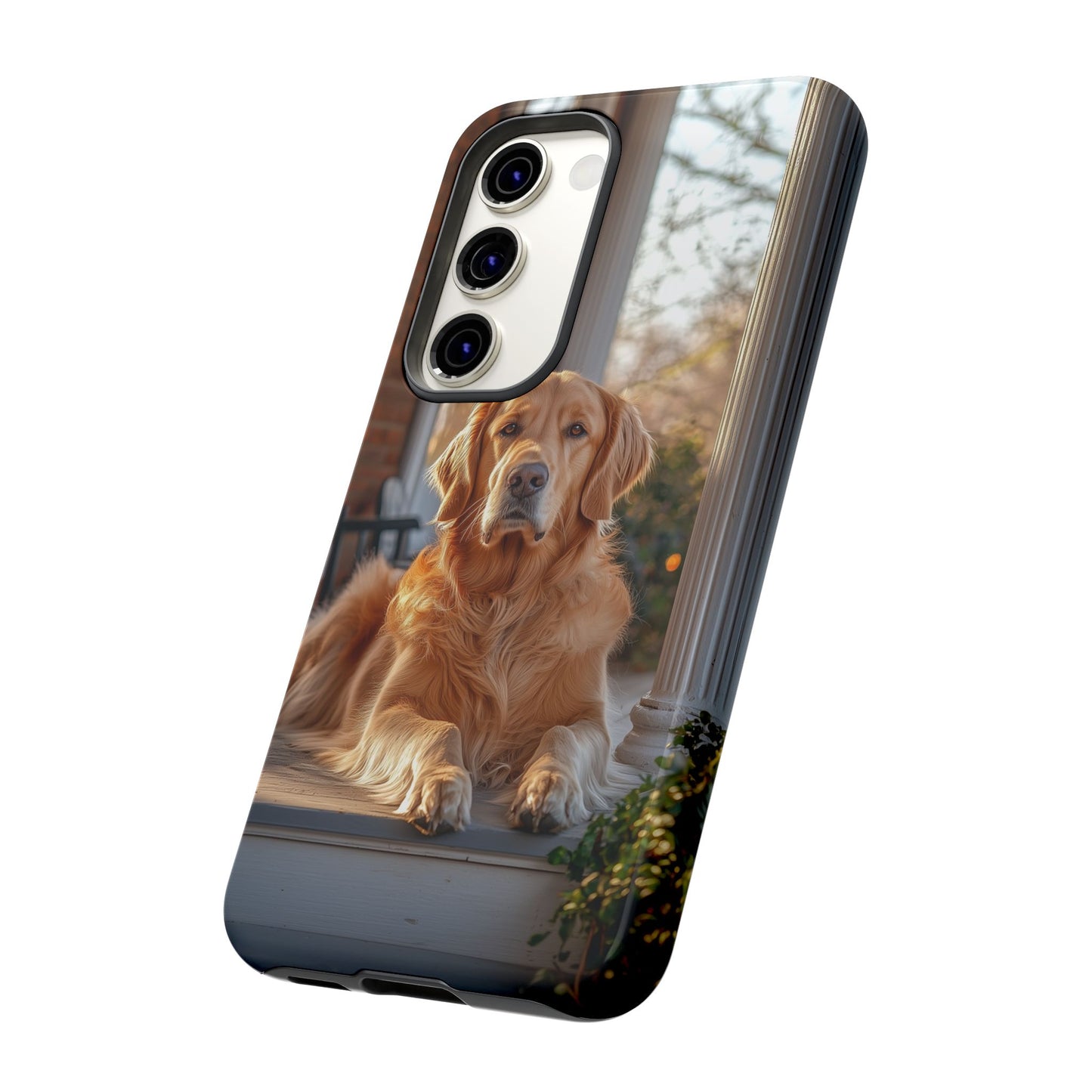 Golden Retriever on Porch - Samsung Galaxy Series Case