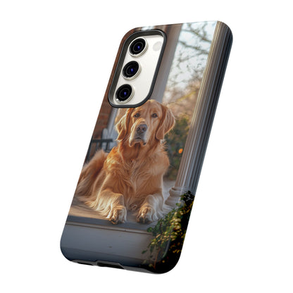 Golden Retriever on Porch - Samsung Galaxy Series Case