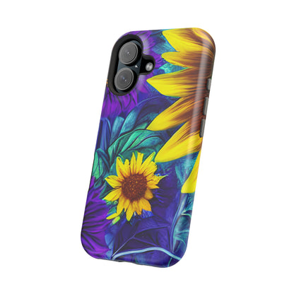 Purple & Gold Sunflower Dream - MagSafe iPhone Series Case