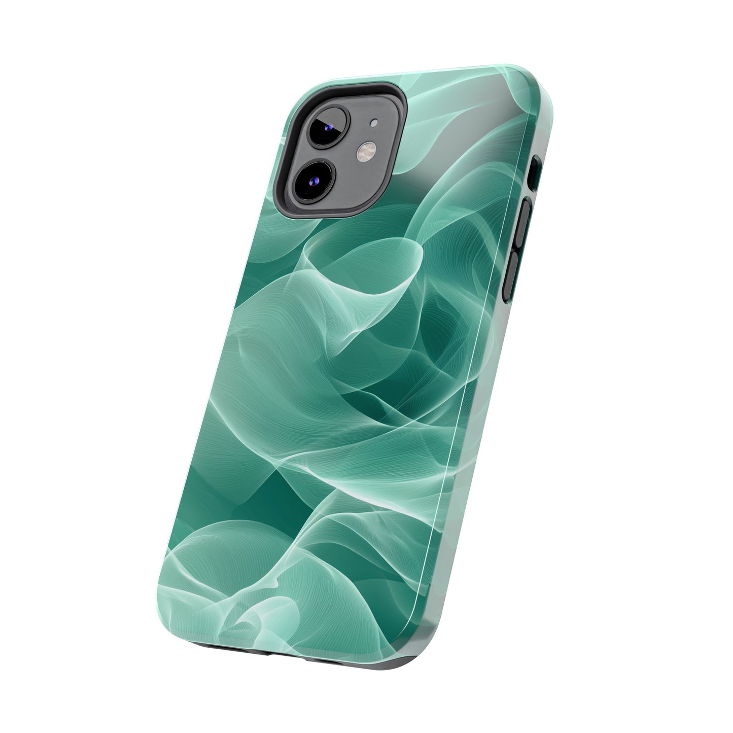 Emerald Flow iPhone Case – Translucent Green Fabric - Inspired Design - BOGO Cases