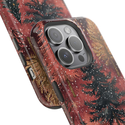 Rustic Red Winter Forest - MagSafe iPhone Series Case