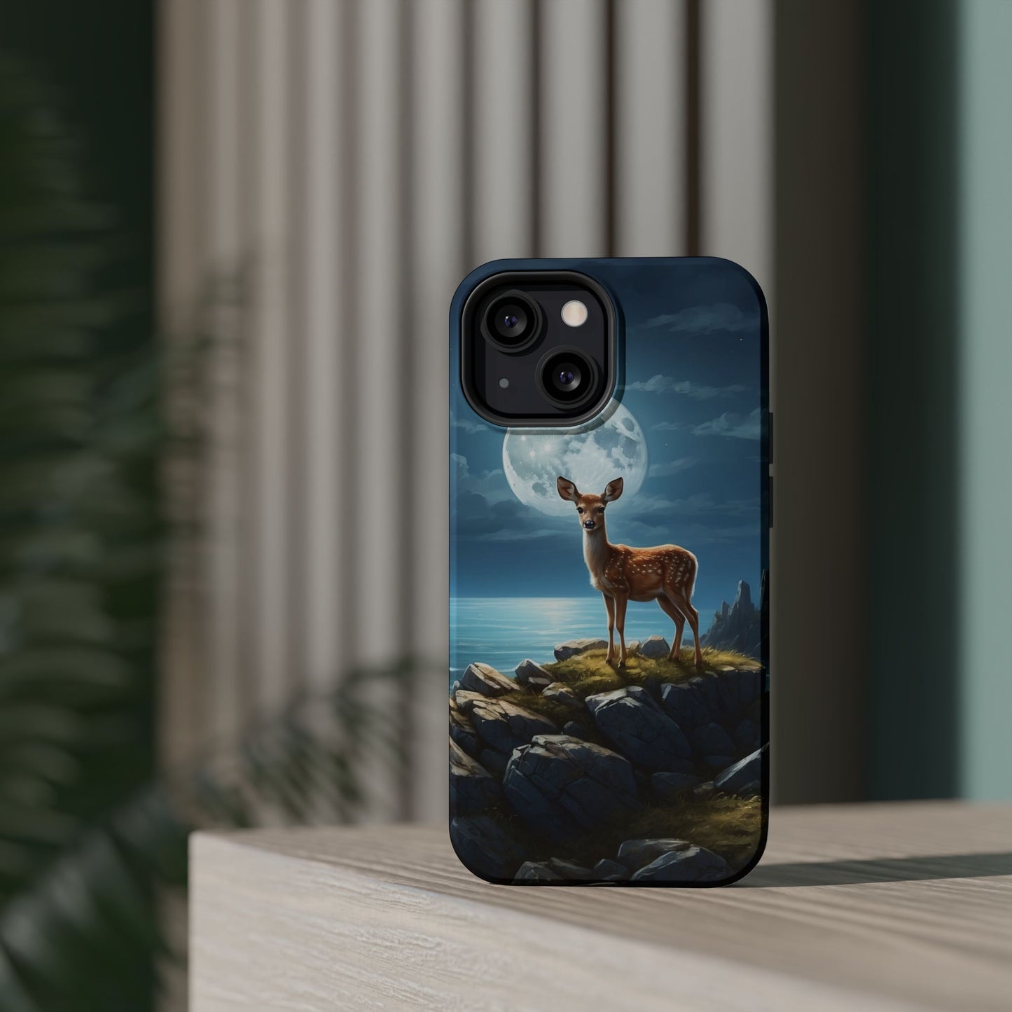 Enchanted Fawn Under the Moonlit Sky MagSafe iPhone Case