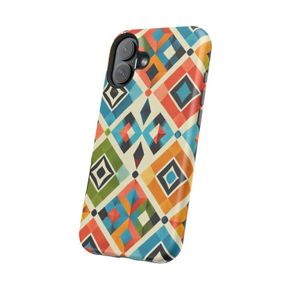 Harlequin Geometric MagSafe iPhone Case - Vibrant Abstract Protective Cover