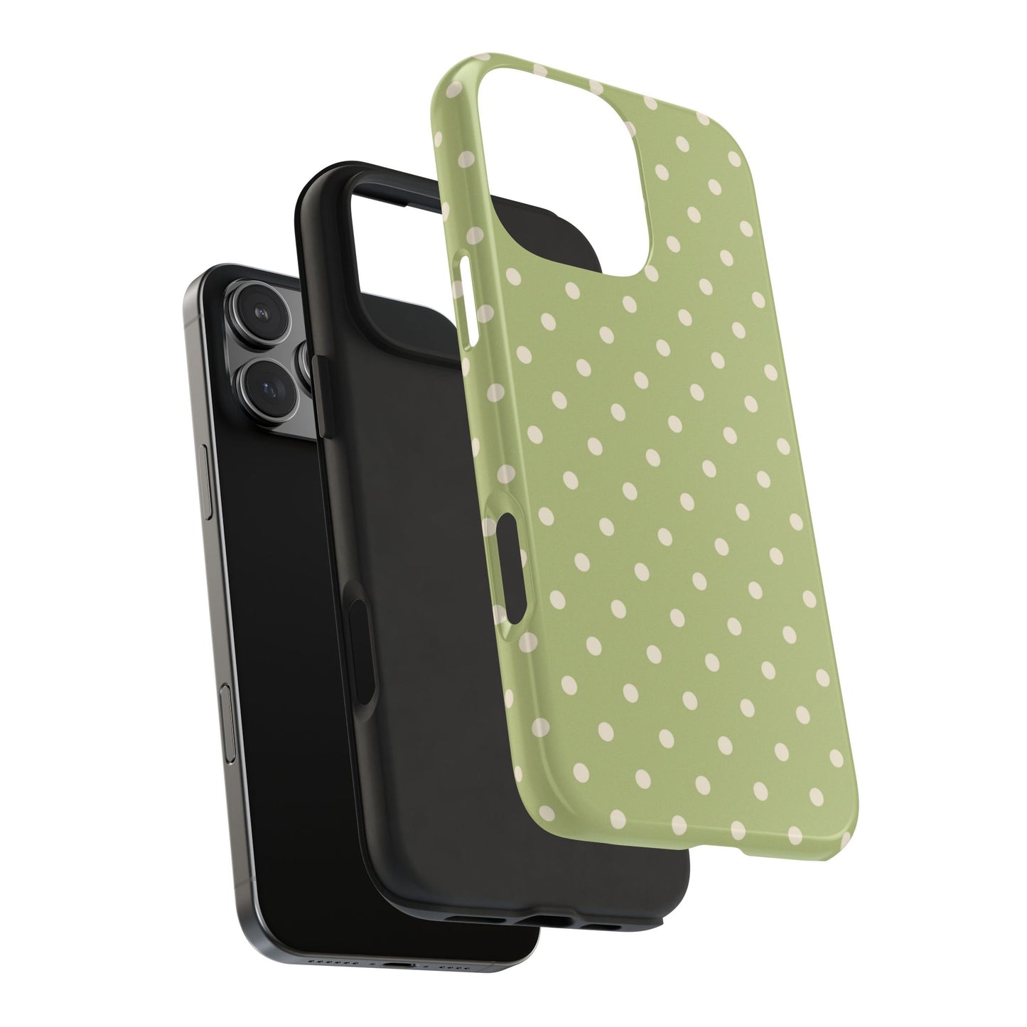 Sage Green Polka Dots – iPhone Case