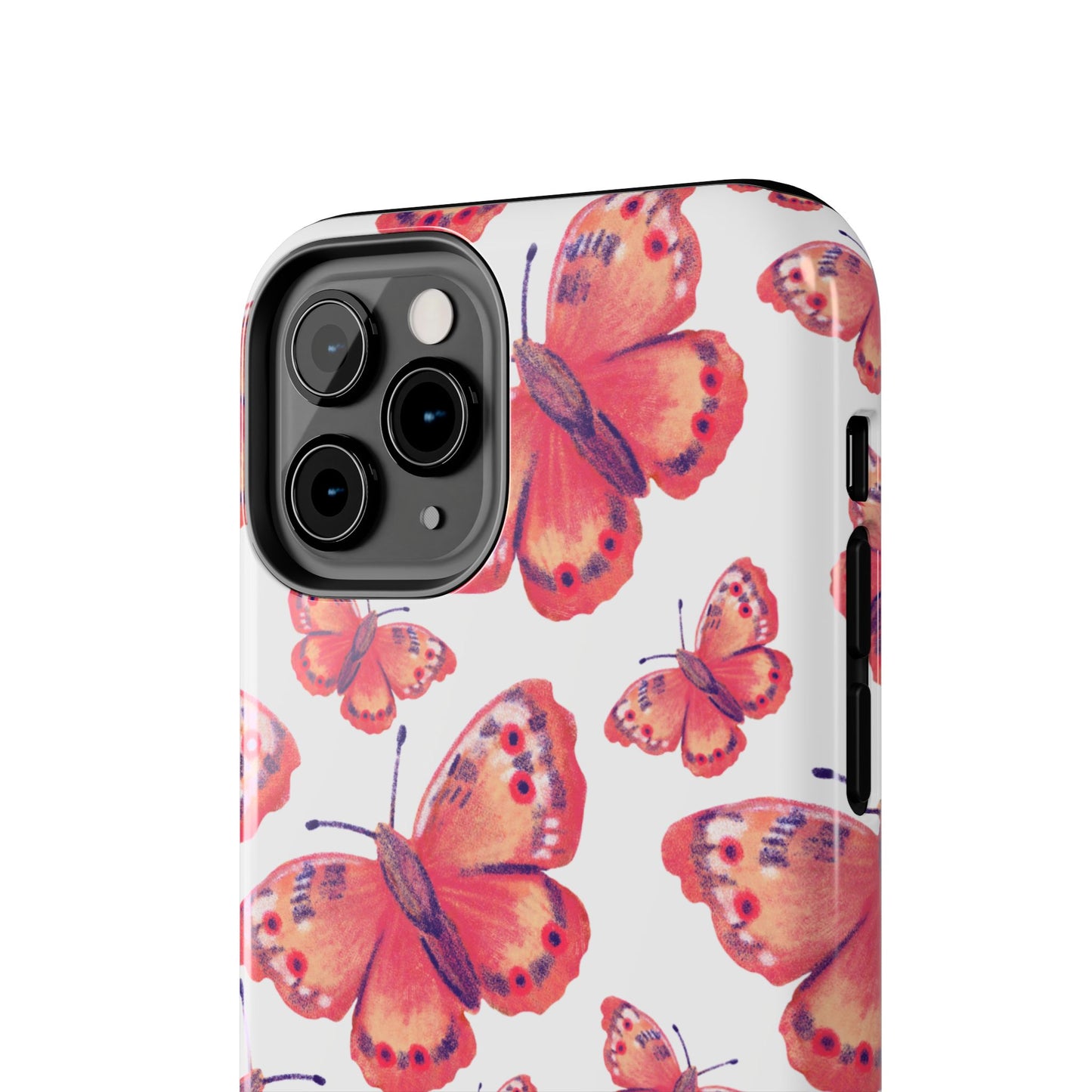 Coral Butterfly iPhone Case – Slim, Protective Design with Bold Watercolor Print