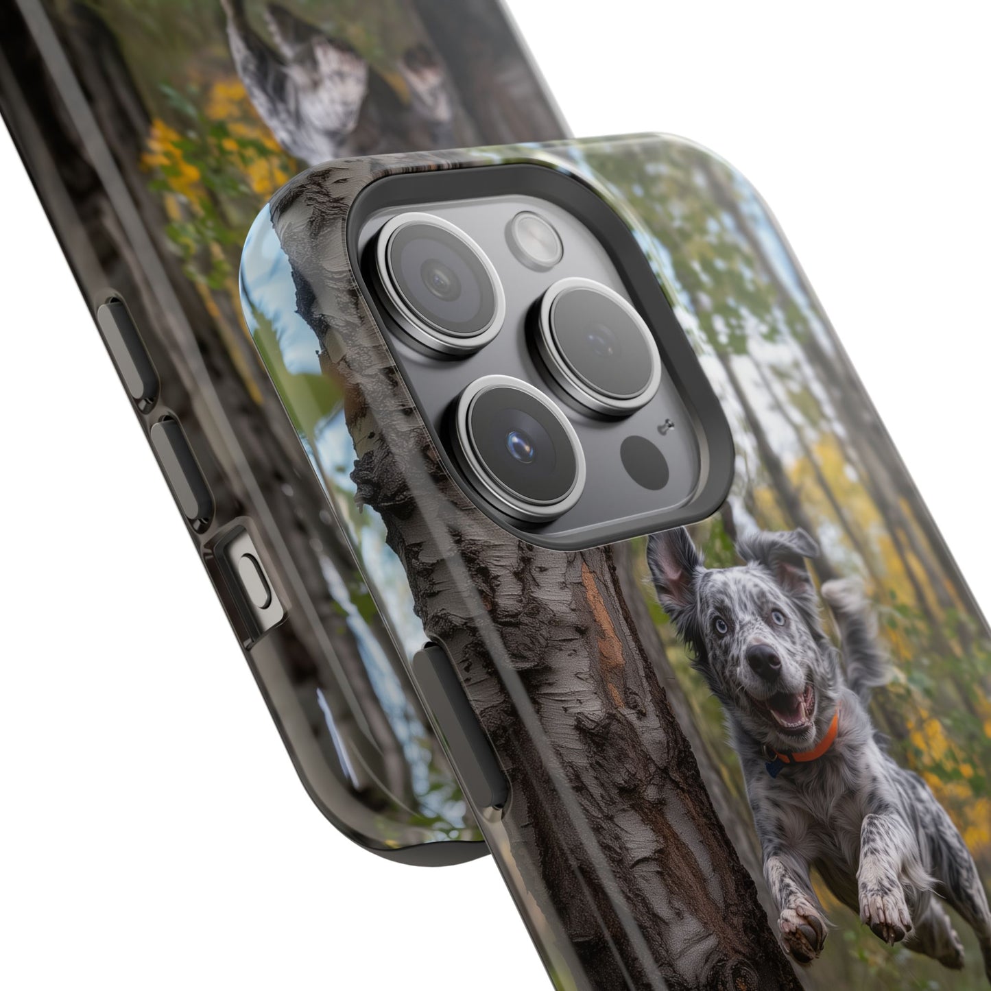 Happy Forest Dog MagSafe iPhone Case – Nature-Inspired Protective Cover