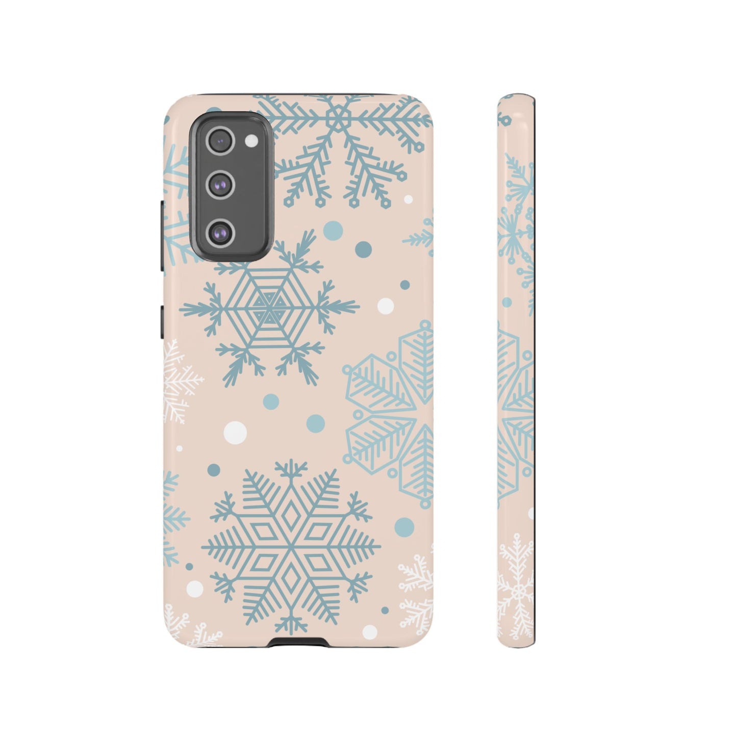 Winter Snowflakes Samsung Galaxy Case – Shockproof, Smooth Matte Finish, Dual-Layer Protection