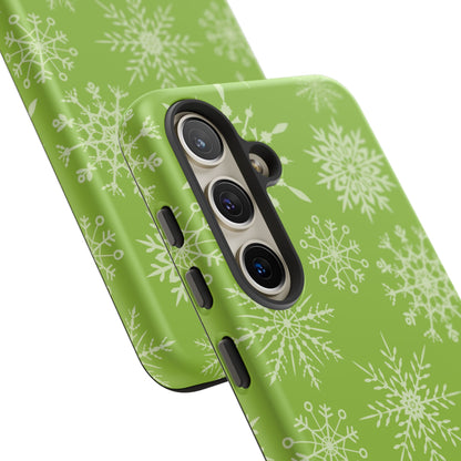 Green Snowflake Pattern – Samsung Galaxy Series Case