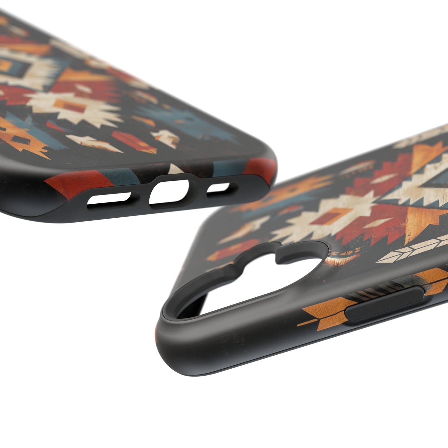 Southwestern Arrow & Diamond Tough MagSafe iPhone Case – Bold Tribal Design, Dual-Layer Protection