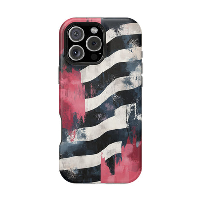 MagSafe iPhone Case: Blood Zebra – Bold Red & Black Pattern