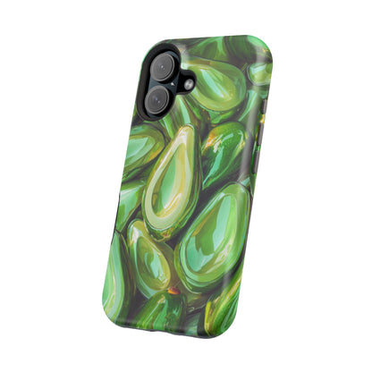 Glossy Avocado MagSafe iPhone Case – Sleek Green 3D Fruit Design, Durable and Stylish