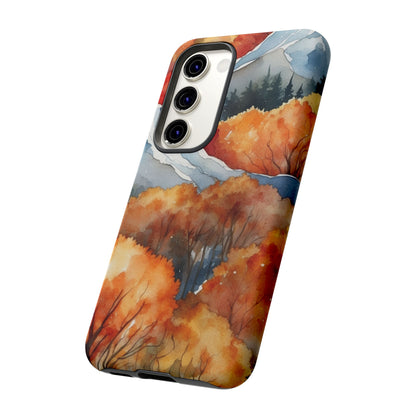 Autumn Mountain Forest Watercolor - Samsung Galaxy Case