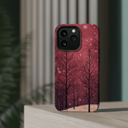 Pink Winter Twilight Forest - MagSafe iPhone Series Case