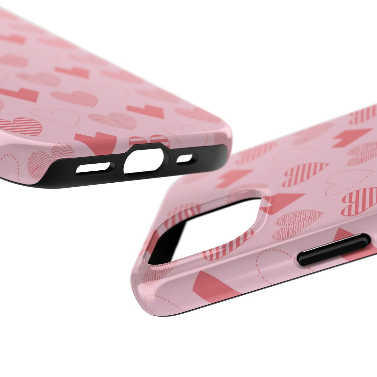 Striped Hearts iPhone Case