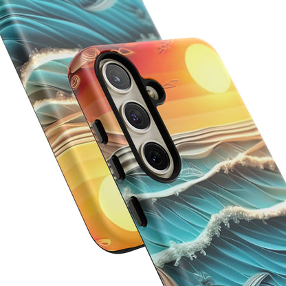 Tropical Sunset Paper Art Ocean – Samsung Galaxy Series Case