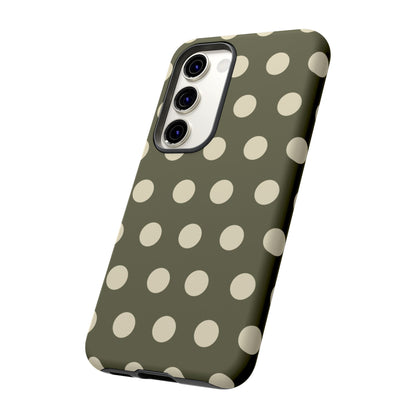 Vintage Green & Cream Polka Dots – Samsung Galaxy Case