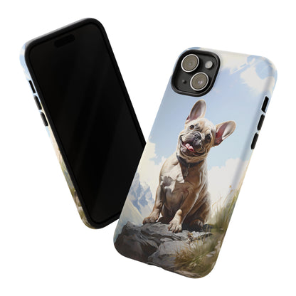 Frenchie iPhone Samsung Galaxy Phone Case! French Bull Dog Standing Proudly. Extremely Tough & Durable With Dual Layer Protection.