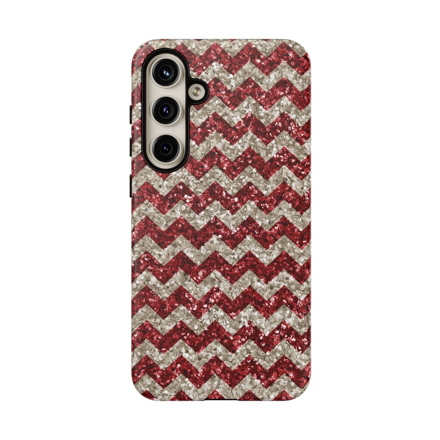 Copy of Sparkling Red & White Chevron – Glitter Illusion Samsung Galaxy Case