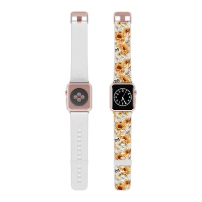  Sunflower & Monarch Garden  Apple Watch Band