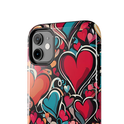 Vibrant Multicolor Heart Art – iPhone Case