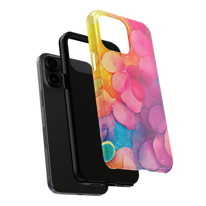 Sunset Petals Watercolor iPhone Case – Slim Design, Glossy Finish