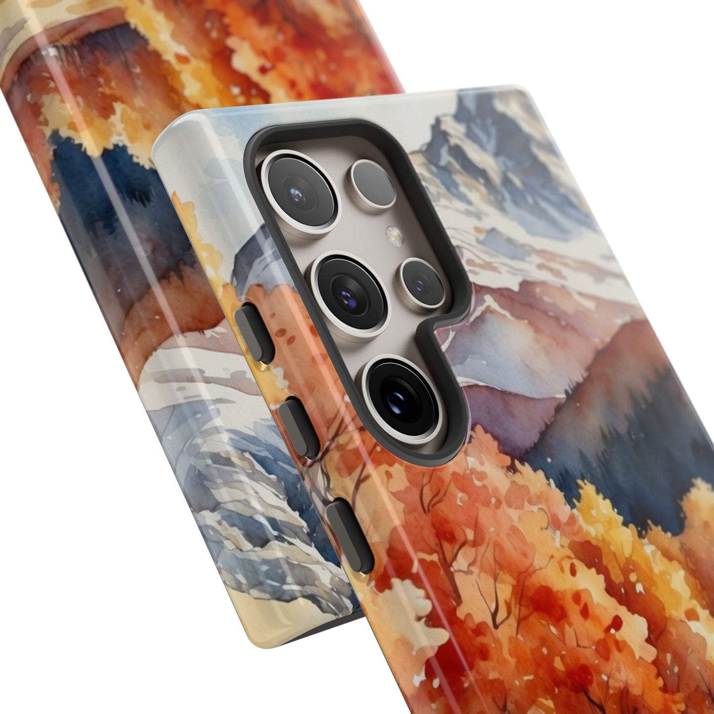 Watercolor Autumn Forest and Mountains - Samsung Galaxy Case