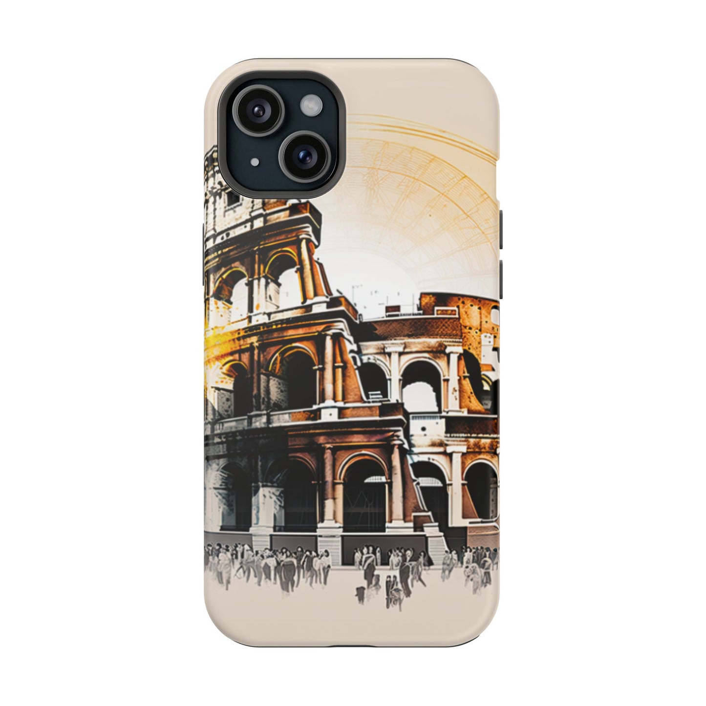 Rome Colosseum MagSafe iPhone Case - Italian Landmark with Wireless Charging Compatibility