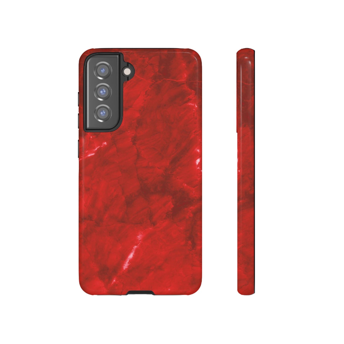 Bold Red Marble Samsung Galaxy Case – Luxe Modern Design with Vibrant Finish