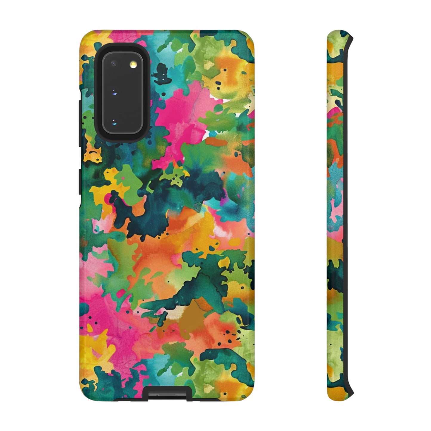 Vibrant Watercolor Splash Samsung Galaxy Case – Multicolor Abstract Artistic Design