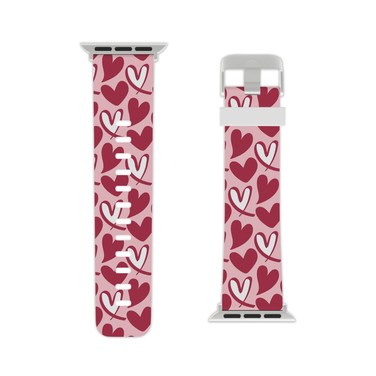 Hand-Drawn Hearts Apple Watch Band