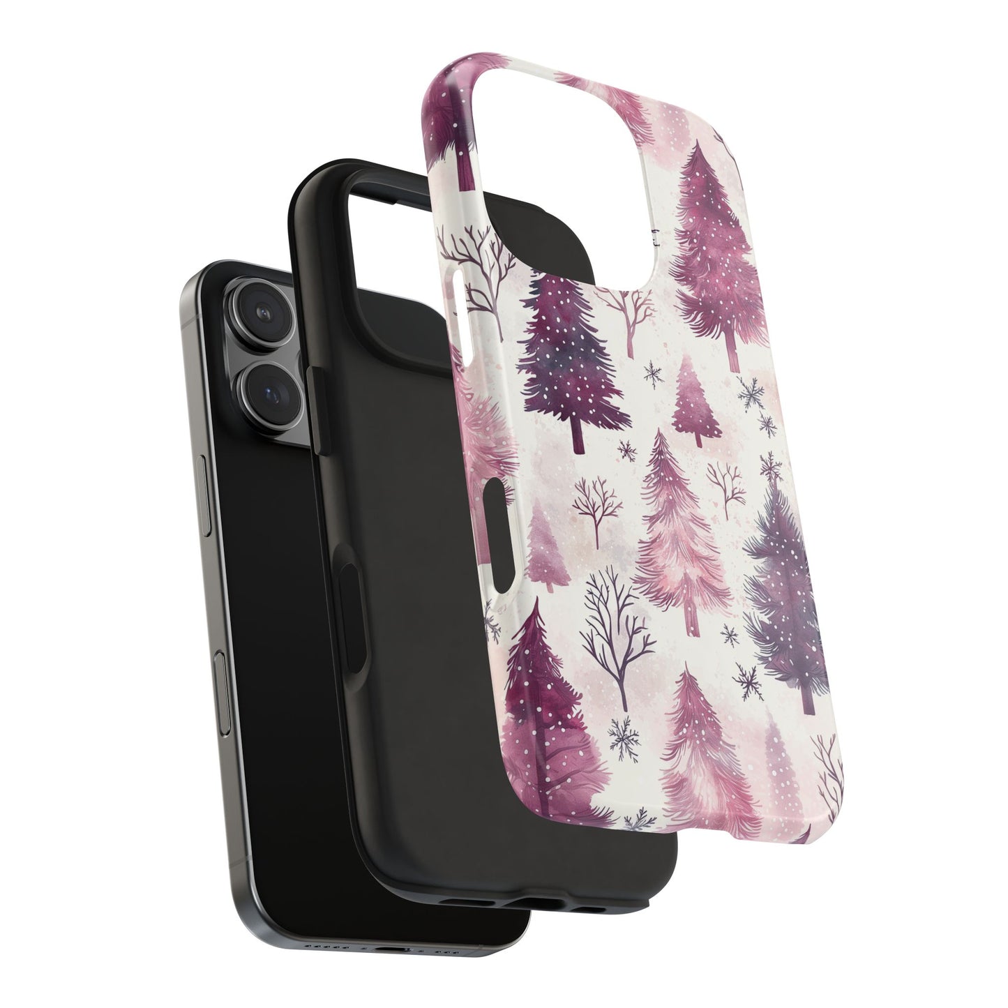 Winter Wonderland Purple Christmas Trees – iPhone Series Case