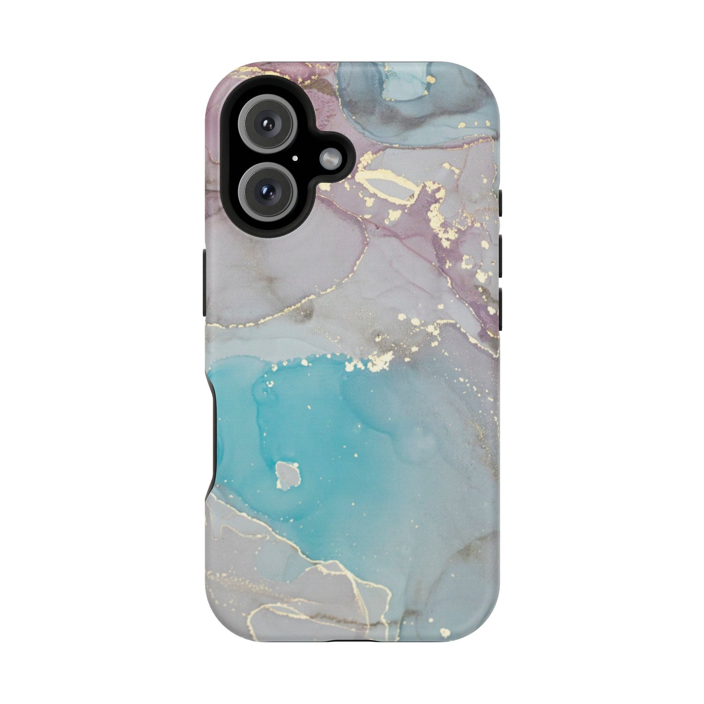 Sky Blue & Purple Marble Wave – MagSafe Case with Dreamy Marble Design