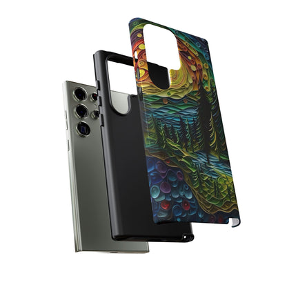 Radiant Forest Sunset Samsung Galaxy Case – Artistic Landscape Design