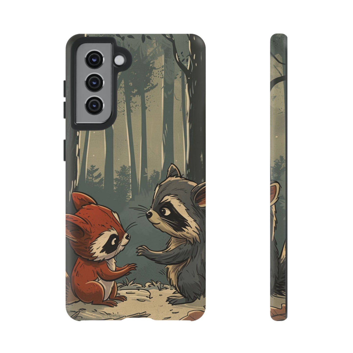 Whimsical Woodland Raccoons Phone Case