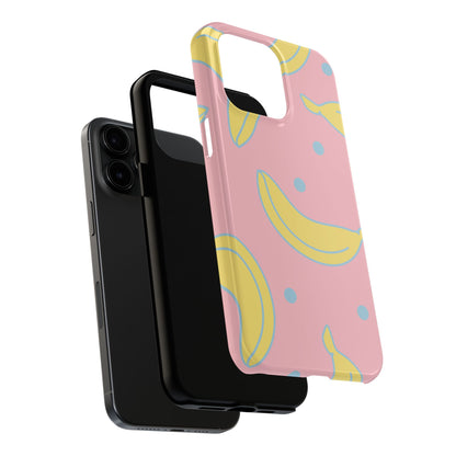 Pink Banana Pop iPhone Case – Cute Pastel Design with Fun Retro Vibe