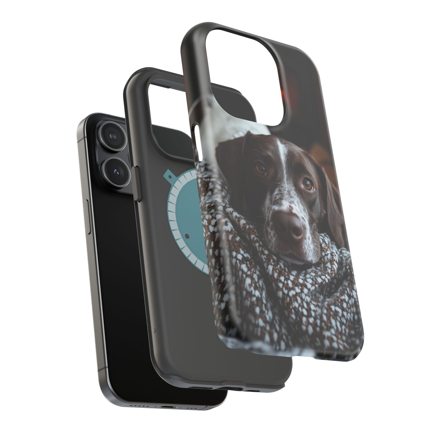 Majestic German Shorthaired Pointer MagSafe iPhone Case – Sunset Prairie Design