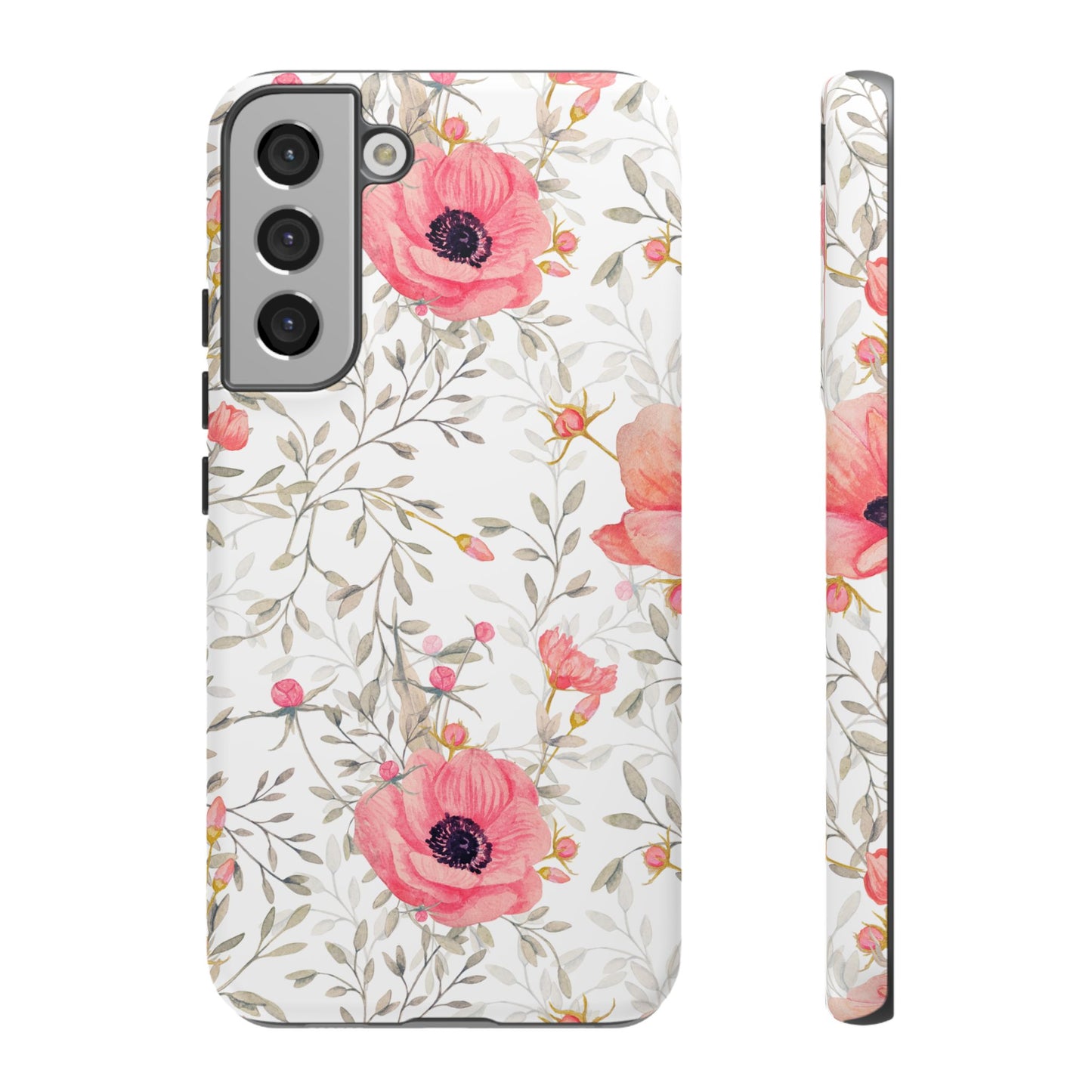 Pink Floral Watercolor Samsung Galaxy Case – Elegant Blossom Design