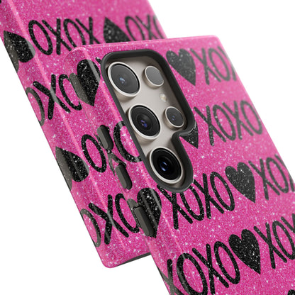 XOXO Glitter Hearts Samsung Case