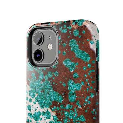 Teal Glitter Cowhide - iPhone Series Case