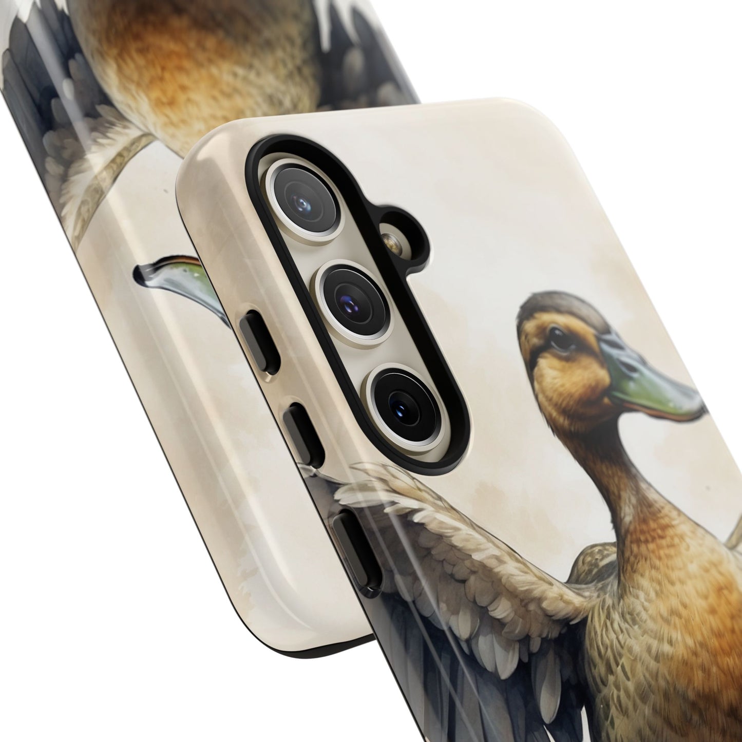 Graceful Duck in Watercolor Scene - Samsung Galaxy Case