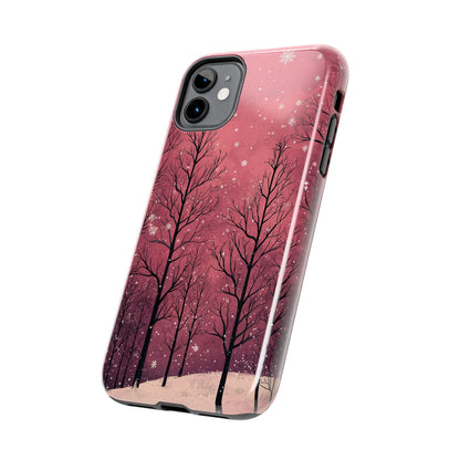 Pink Winter Twilight Forest - iPhone Series Case - BOGO Cases