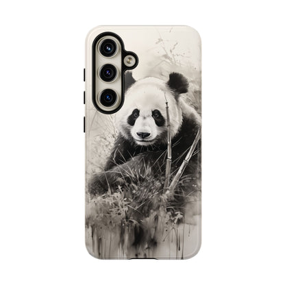 Premium Cute Phone Case: Charcoal Art Panda Bear