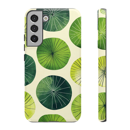 Watercolor Lily Pads Samsung Galaxy Case – Shockproof, Matte Finish, Dual-Layer Protection