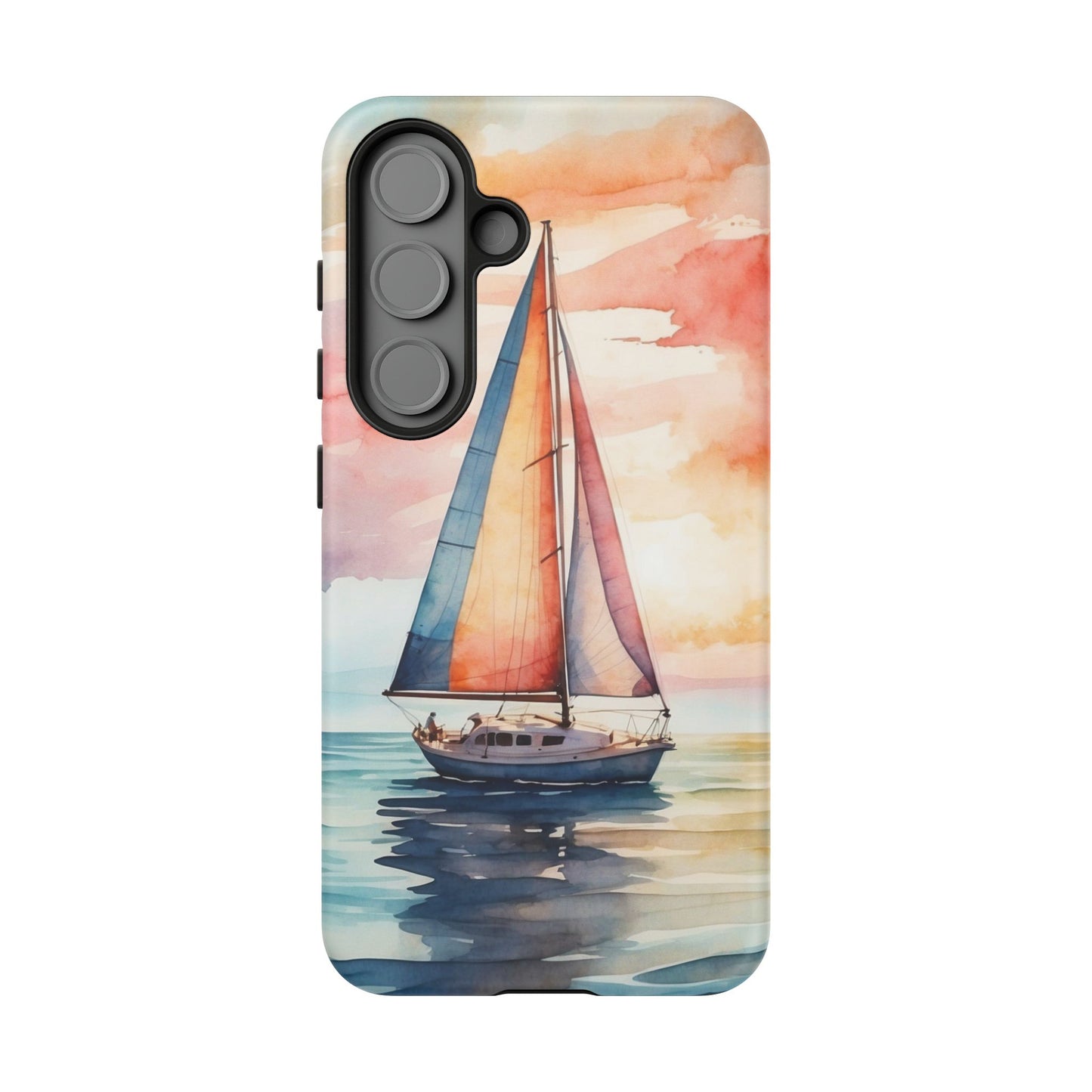 Sailboat Sunset Samsung Galaxy Case – Vibrant Watercolor Design