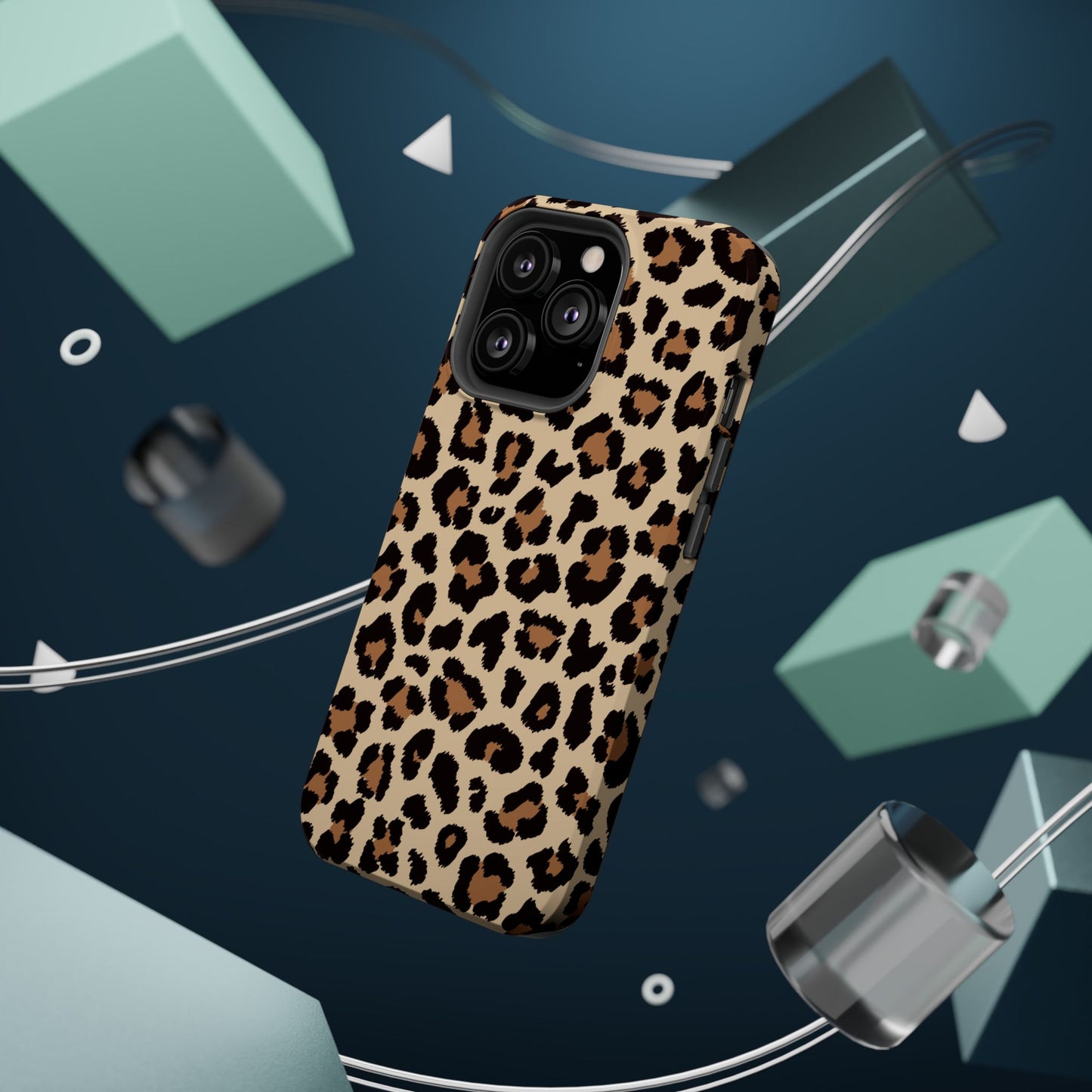 Wild Leopard Print Tough MagSafe iPhone Case – Bold Animal Pattern Design with Dual-Layer Protection