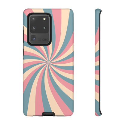 Vintage Pastel Swirl  Samsung Galaxy Case – Dual-Layer Protection with 70s-Inspired Design