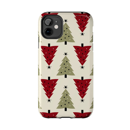 Retro Christmas Trees Pattern - iPhone Series Case