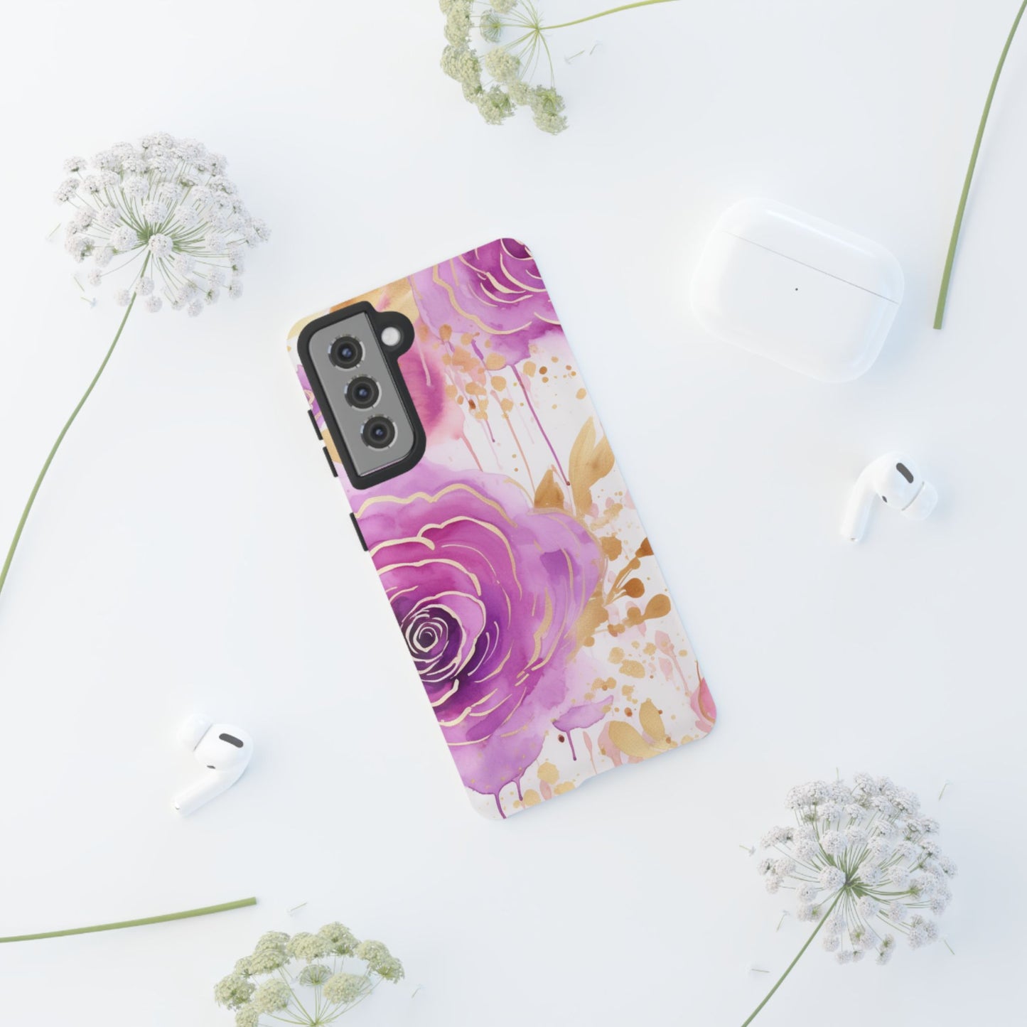 Radiant Purple & Gold Floral - Samsung Galaxy Series Case